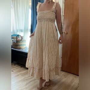 NWT Max Studio Gingham Prairie Cottage Dress
